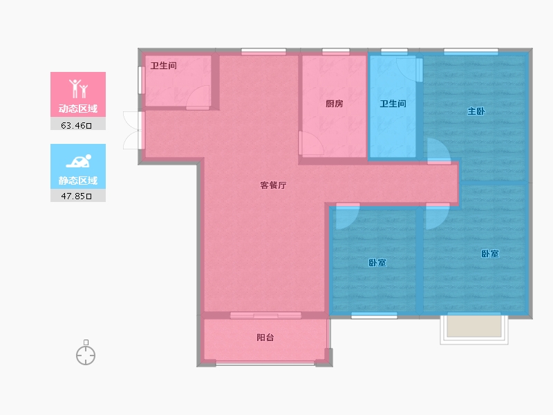 河南省-南阳市-内乡北斗星城-100.08-户型库-动静分区