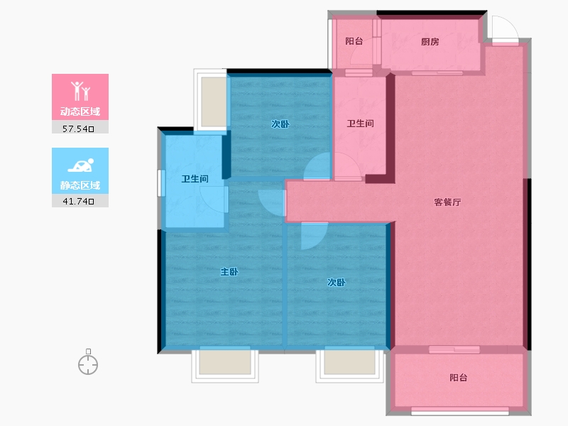 湖南省-衡阳市-衡阳银泰城-89.12-户型库-动静分区