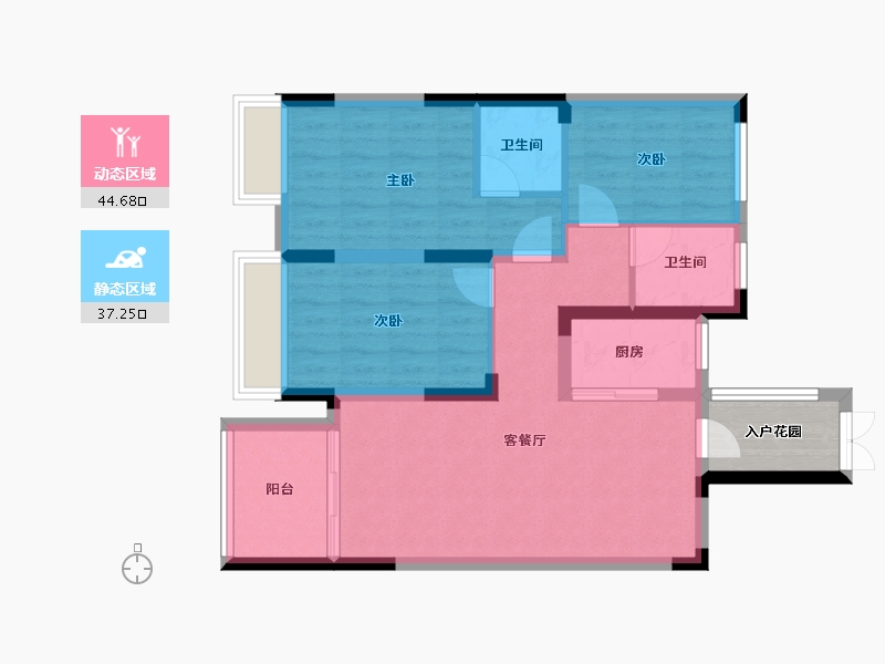 福建省-南平市-绿欧·香槟城-76.77-户型库-动静分区