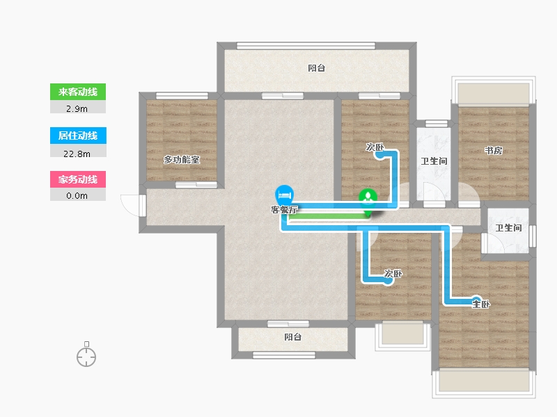 福建省-南平市-鑫盛富贵名门-111.09-户型库-动静线