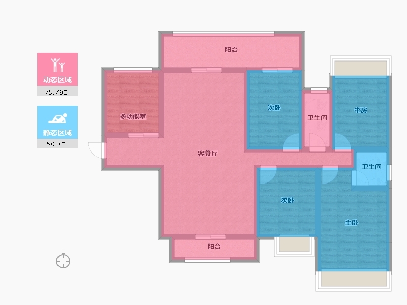 福建省-南平市-鑫盛富贵名门-111.09-户型库-动静分区