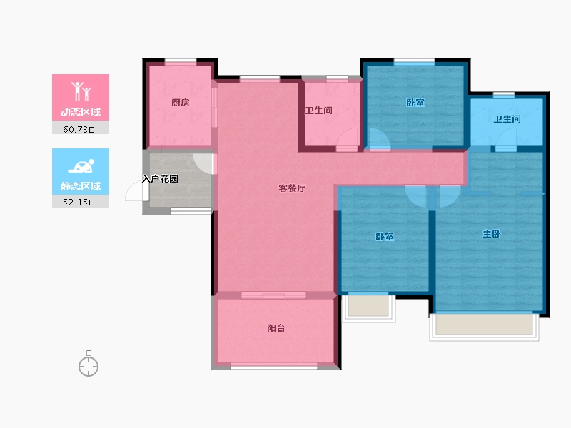 四川省-绵阳市-联想樾城-105.00-户型库-动静分区