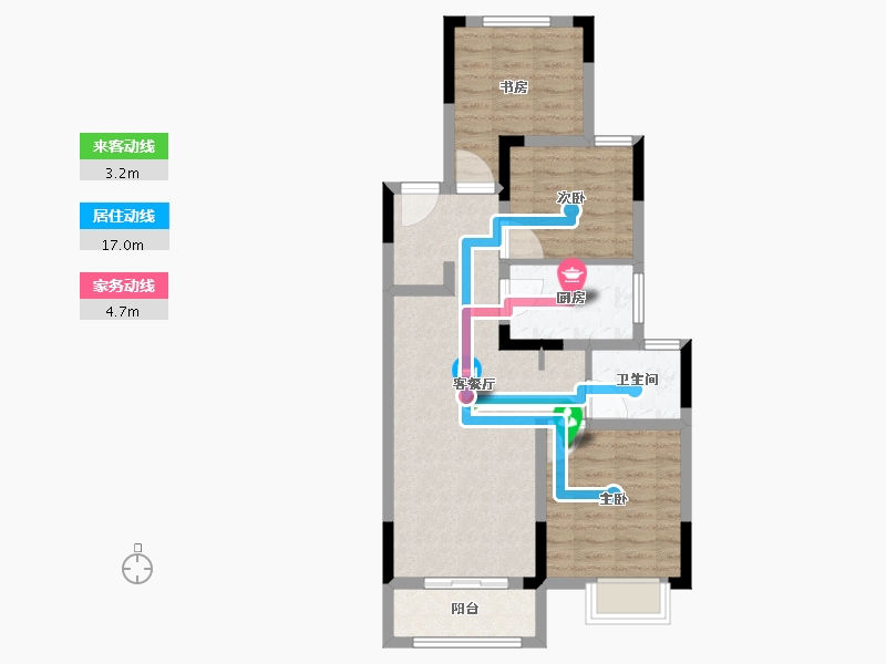 江苏省-南通市-绿地·长岛-72.01-户型库-动静线