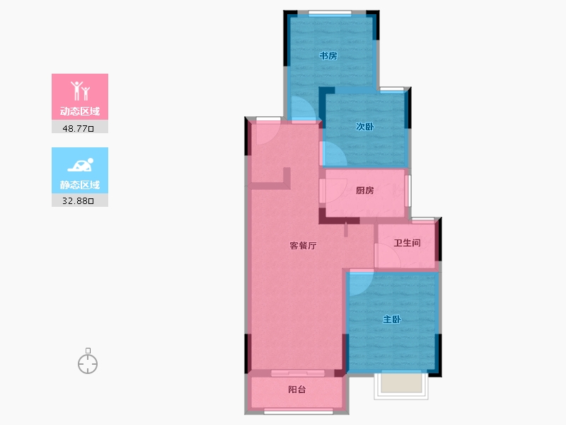 江苏省-南通市-绿地·长岛-72.01-户型库-动静分区