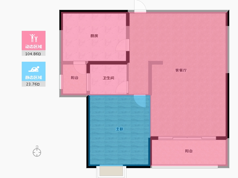 贵州省-六盘水市-大兴•半山郡-118.64-户型库-动静分区