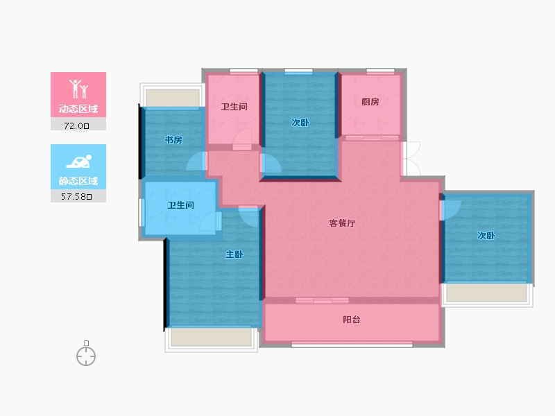 江苏省-南京市-江宸府-115.49-户型库-动静分区