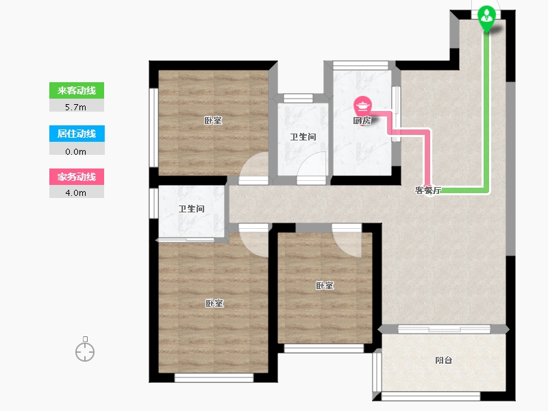 四川省-绵阳市-品润枫景壶-71.34-户型库-动静线