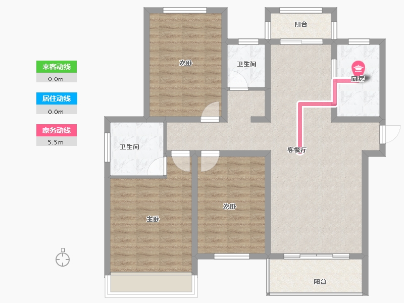 河南省-南阳市-内乡北斗星城-105.06-户型库-动静线