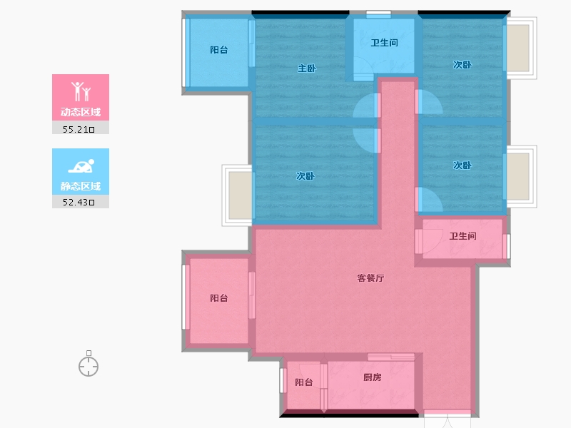 广西壮族自治区-南宁市-南宁启迪东盟科技城-94.11-户型库-动静分区