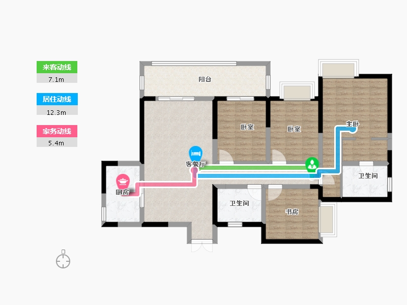 四川省-绵阳市-联想樾城-115.00-户型库-动静线