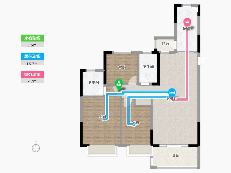 浙江省-湖州市-湖州恒大珺睿府-100.00-户型库-动静线