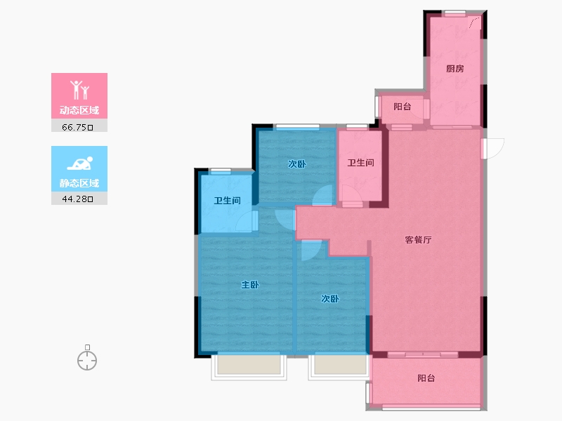 浙江省-湖州市-湖州恒大珺睿府-100.00-户型库-动静分区