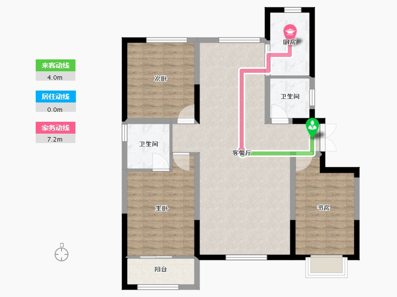 宁夏回族自治区-吴忠市-中达秦韵花园-96.31-户型库-动静线