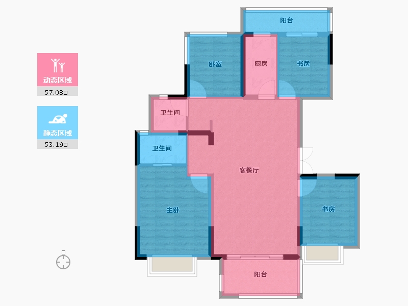 山东省-济南市-昌建·君悦府-98.86-户型库-动静分区