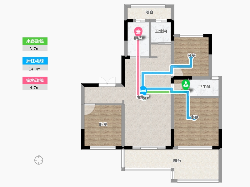 安徽省-六安市-兴茂悠然南山-91.60-户型库-动静线