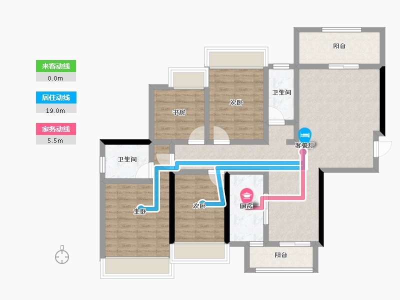 福建省-南平市-鑫盛富贵名门-95.87-户型库-动静线