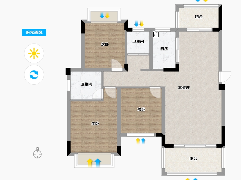 江西省-宜春市-都市江南-98.12-户型库-采光通风