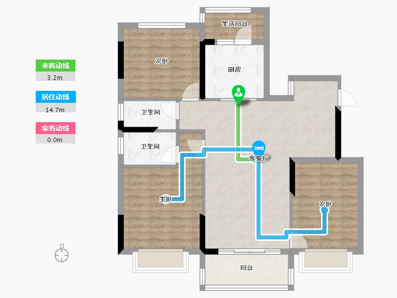 河南省-信阳市-信阳碧桂园领墅-96.00-户型库-动静线