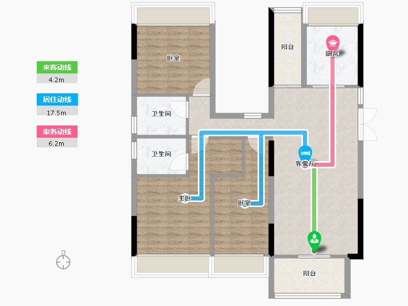 湖南省-衡阳市-俊景万和城-96.37-户型库-动静线