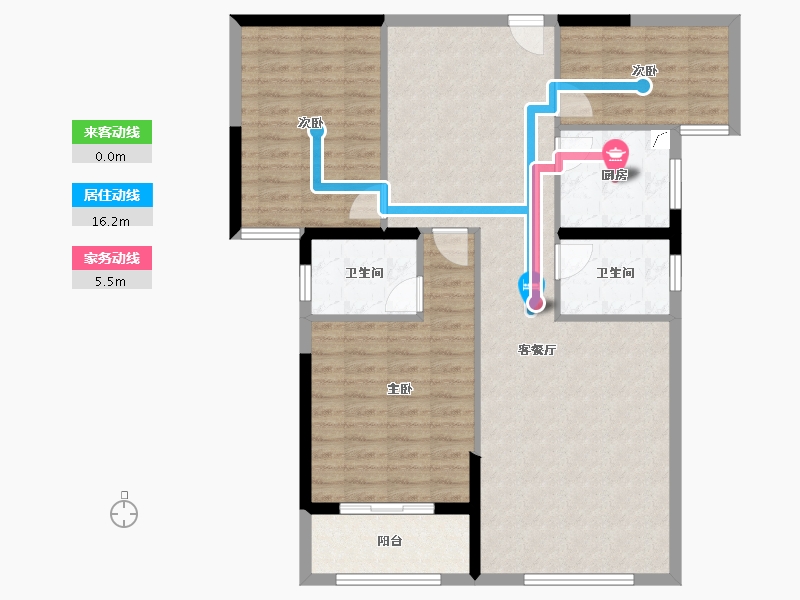 湖北省-黄石市-扬子·馥园-102.00-户型库-动静线