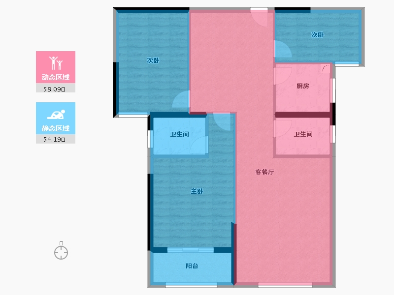 湖北省-黄石市-扬子·馥园-102.00-户型库-动静分区