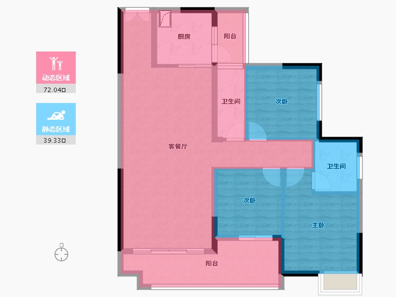 湖南省-郴州市-皇廷凤凰城-99.95-户型库-动静分区