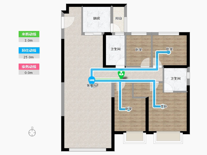 新疆维吾尔自治区-乌鲁木齐市-乌鲁木济碧桂园三期-104.19-户型库-动静线