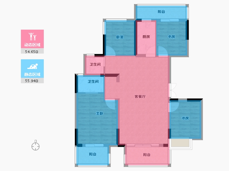 山东省-济南市-昌建·君悦府-98.86-户型库-动静分区