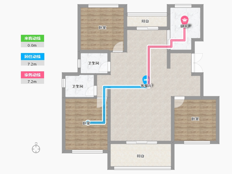 安徽省-六安市-兴茂南山公馆-106.28-户型库-动静线