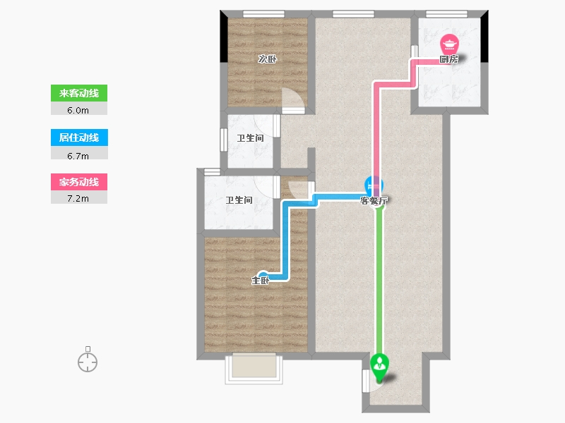 湖北省-荆州市-凯瑞华府-91.44-户型库-动静线