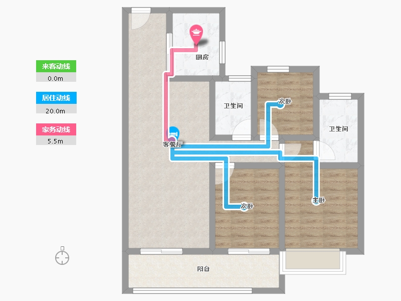 江苏省-南京市-景业龙光·玖云府-81.15-户型库-动静线