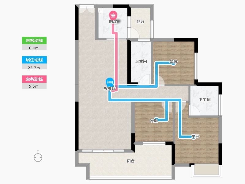 湖南省-郴州市-皇廷凤凰城-101.94-户型库-动静线