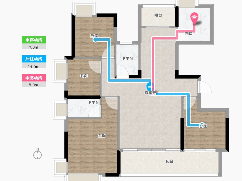 江西省-上饶市-力高·阳光首府-106.60-户型库-动静线