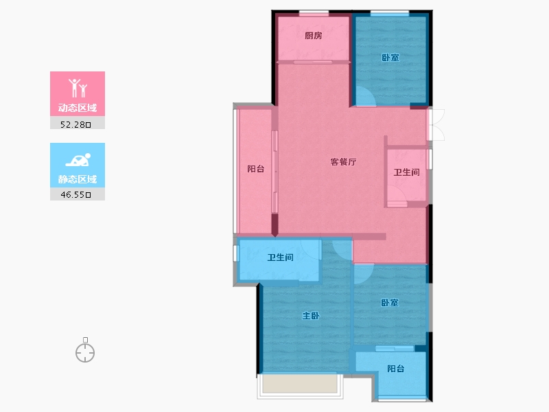 安徽省-六安市-红达公园首府-88.32-户型库-动静分区