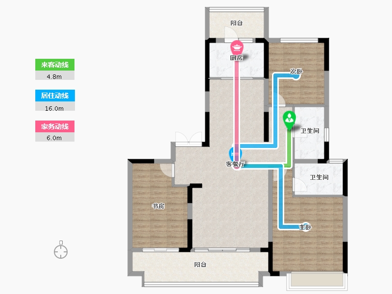 河南省-信阳市-东方今典印象湖山-123.91-户型库-动静线