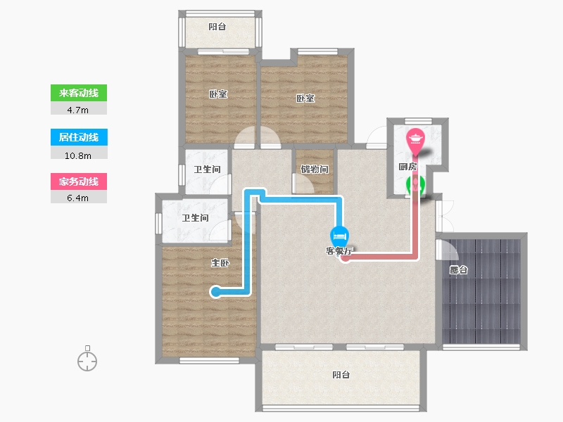 安徽省-六安市-兴茂悠然南山-127.20-户型库-动静线