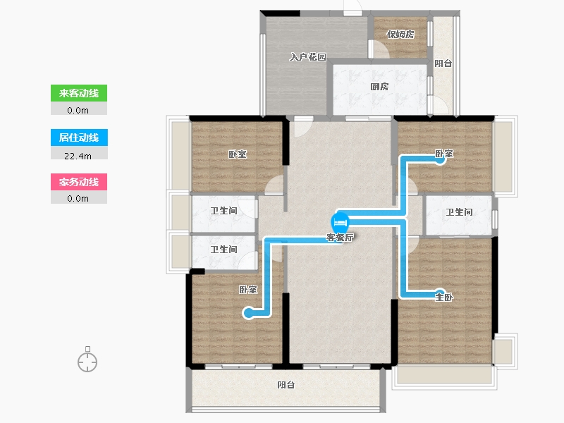 广东省-中山市-樱雪蓝悦湾-166.79-户型库-动静线