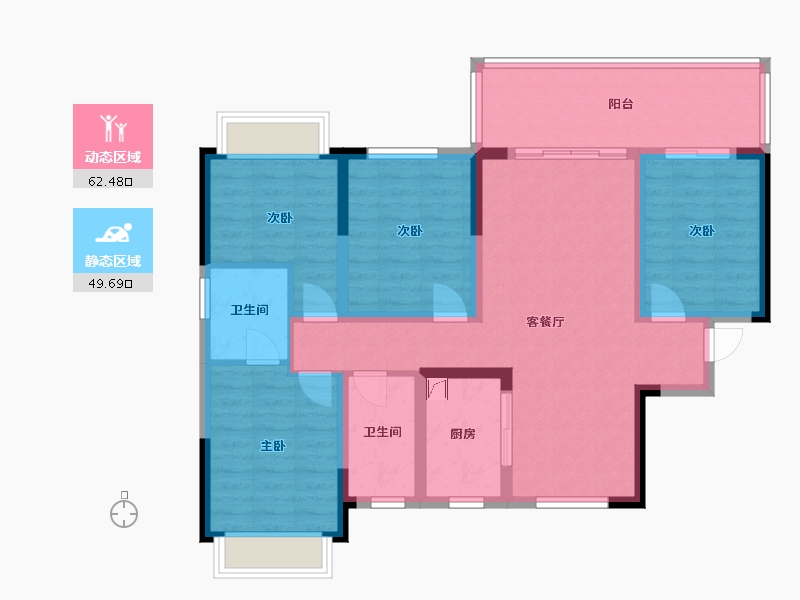 广西壮族自治区-南宁市-中海哈罗学府-98.11-户型库-动静分区