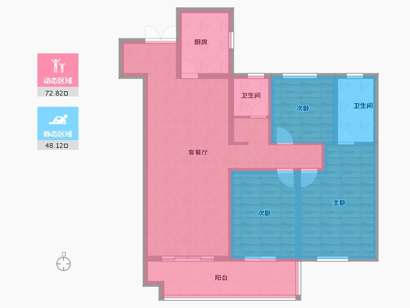 山东省-菏泽市-中丞玖璋台-108.00-户型库-动静分区