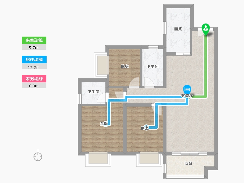 广东省-东莞市-金色半山-78.40-户型库-动静线