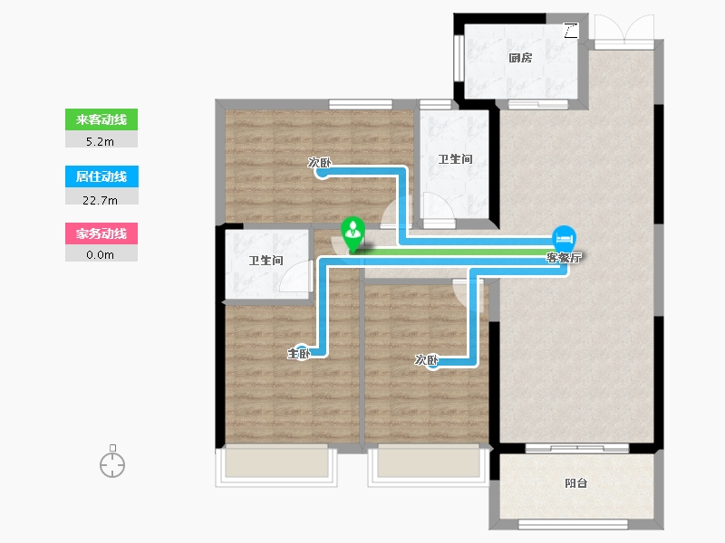 湖北省-黄石市-宏维天地-100.08-户型库-动静线