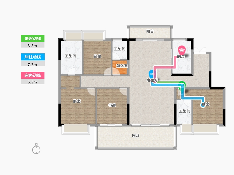 广东省-东莞市-深业松湖云城-152.86-户型库-动静线