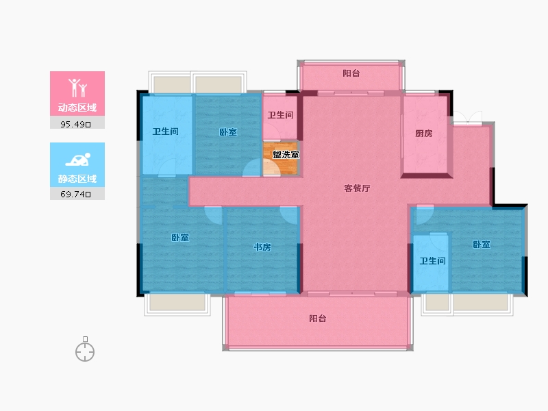 广东省-东莞市-深业松湖云城-152.86-户型库-动静分区