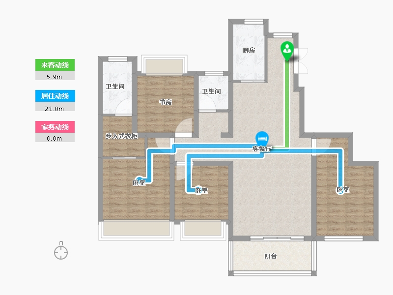 河南省-南阳市-梧桐公馆III期-108.01-户型库-动静线