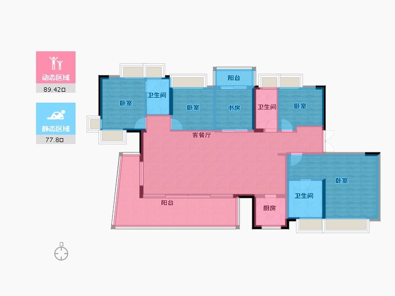 广东省-东莞市-深业松湖云城-152.00-户型库-动静分区