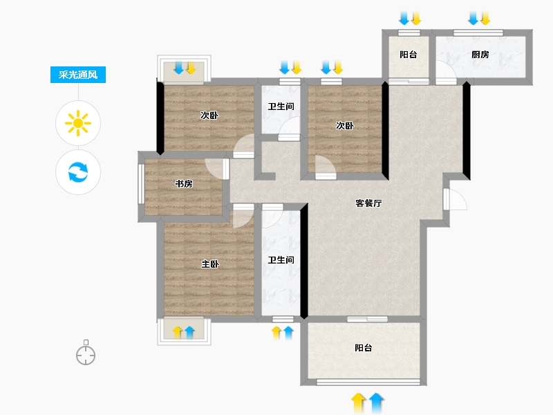 湖南省-娄底市-和顺嘉苑-99.10-户型库-采光通风