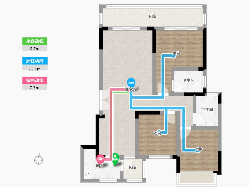 四川省-德阳市-顺兴琥珀城-87.00-户型库-动静线