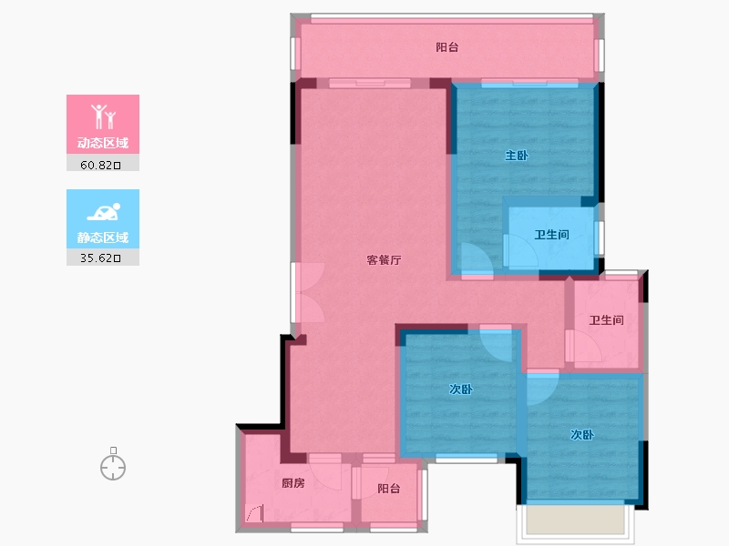 四川省-德阳市-顺兴琥珀城-87.00-户型库-动静分区