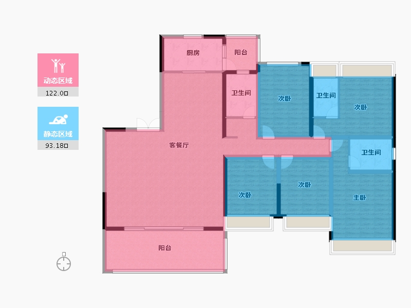 云南省-红河哈尼族彝族自治州-缙颐·云间阙府-195.00-户型库-动静分区