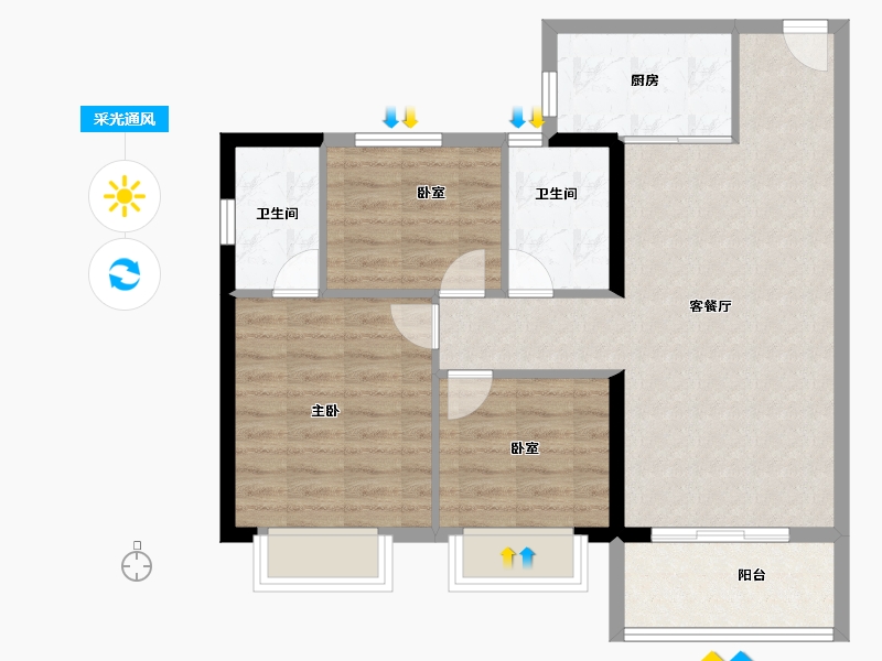 福建省-三明市-南城首府-77.60-户型库-采光通风